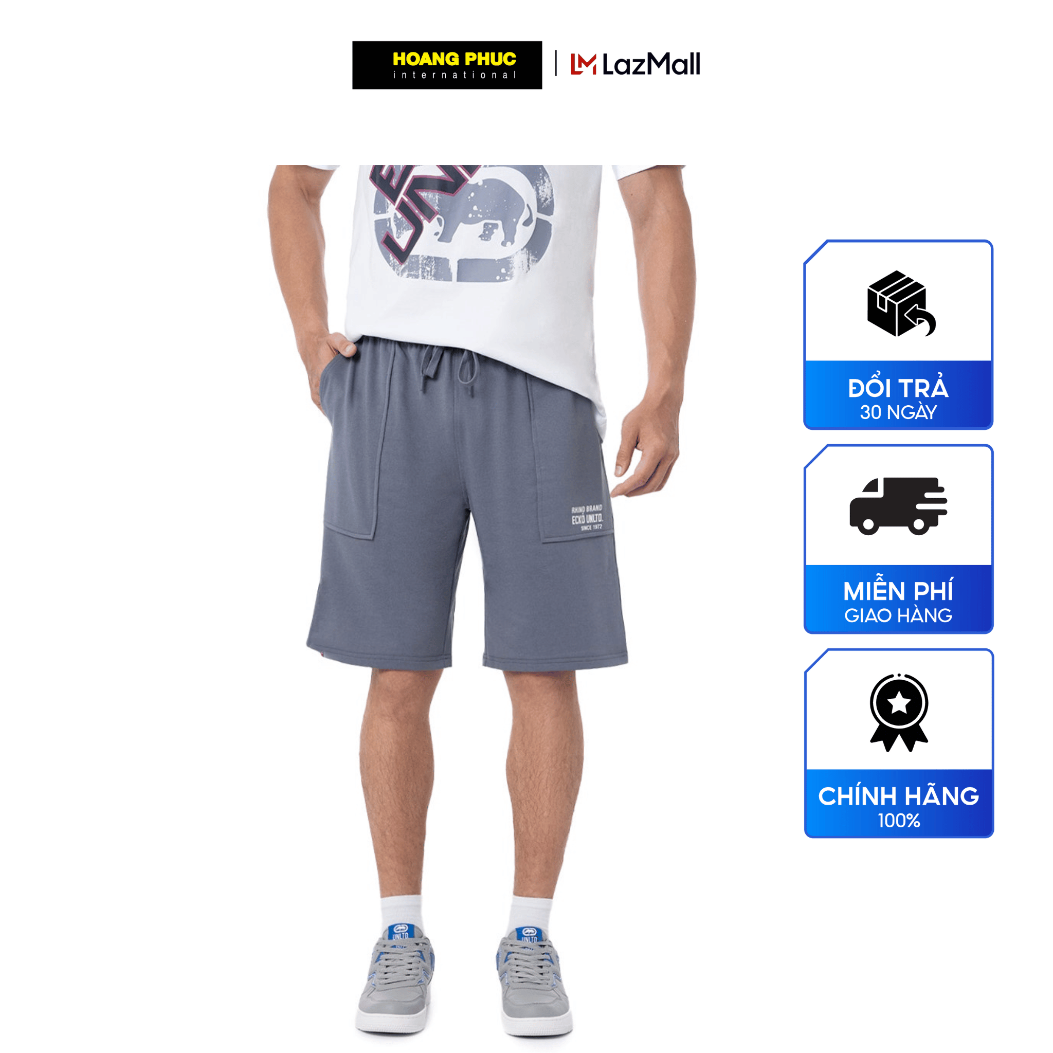 Quần short thể thao nam ecko unltd thoải mái, năng động if22-05202
