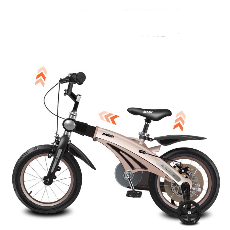 Xe Đạp Trẻ Em JIANER Khung Rút 12inch vành nan hoa khung magie cho bé 2-5 tuổi