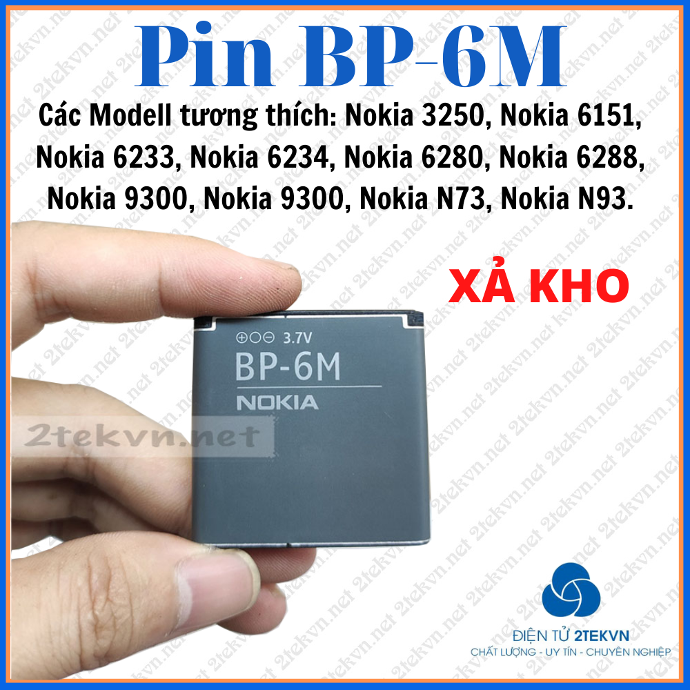 Pin nokia bp-6m tương thích nokia n73, nokia n93, 3250, 6151, 9300, 6280...