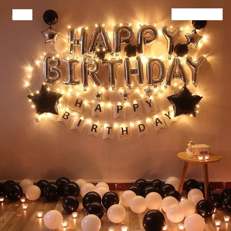 Bong bóng 4D chữ Happy Birthday style Hàn Quốc bóng đầy sắc màu trang trí sinh  nhật  PartyStorevn