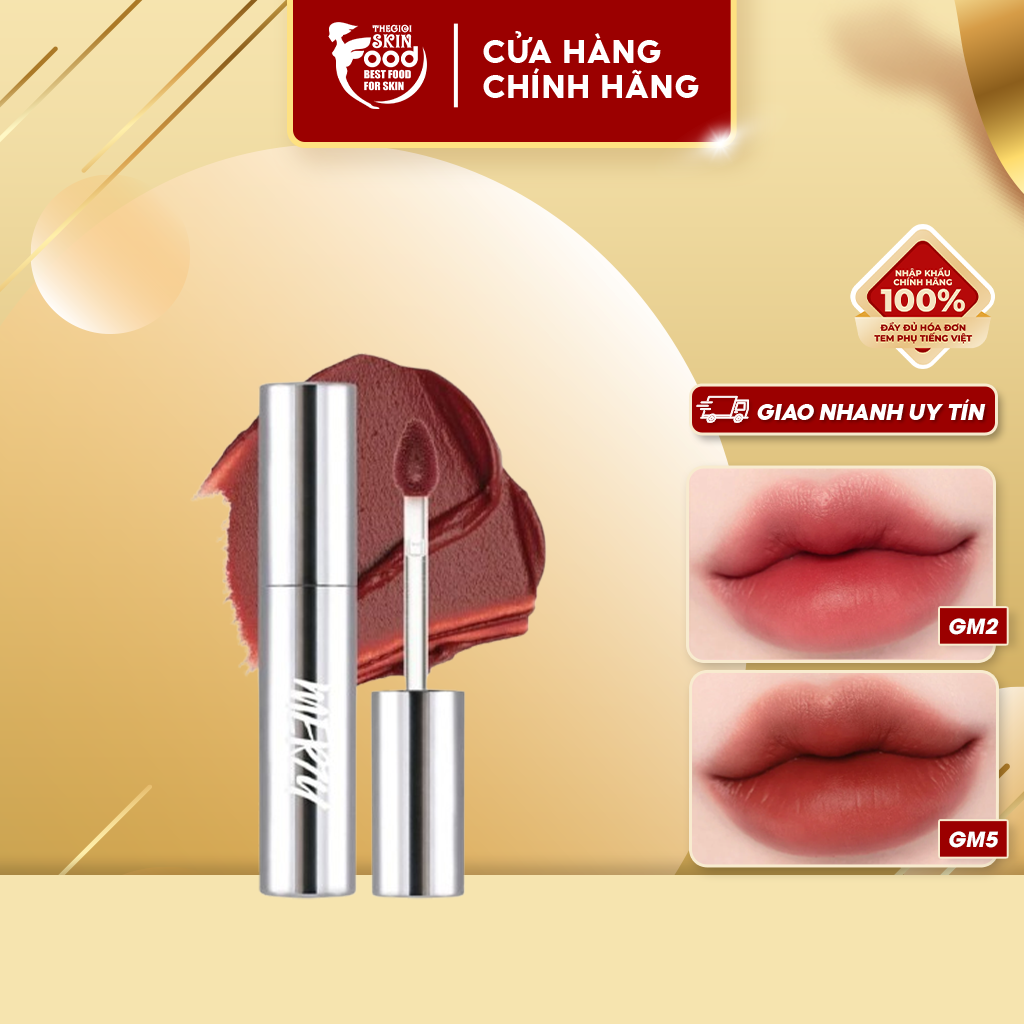   New  Merzy Glam Vỏ Bạc  Son Kem Lì Mềm Mịn Lâu Trôi Merzy The Glam Mellow Tint 4g 