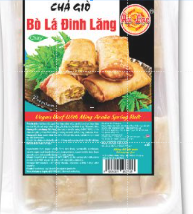 Chả giò bò lá đinh lăng chay âu lạc 250g