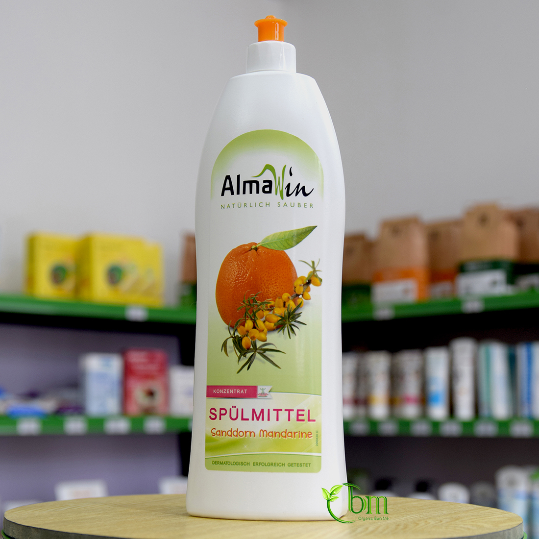 Nước rửa chén hữu cơ hương quýt và hắc mai biển 1 lít - Almawin