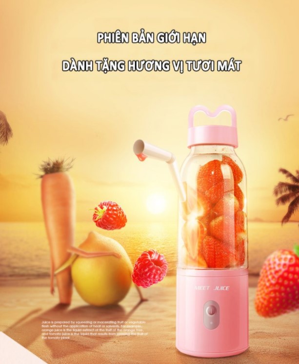 Máy xay sinh tố mini hoa quả Mit ju- máy xay sinh tố mini cầm tay