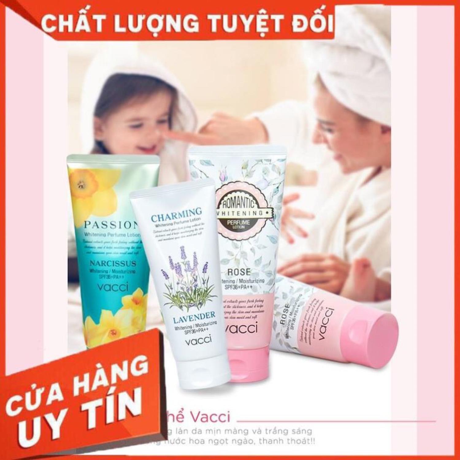 Sữa Dưỡng Thể Hương Nước Hoa Vacci Chống Nắng SPF 36 PA