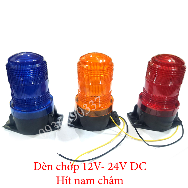 Đèn chớp nóc trang trí cảnh báo xe tải 12V 24V, hít nam châm ,bắt ốc chắc chắn