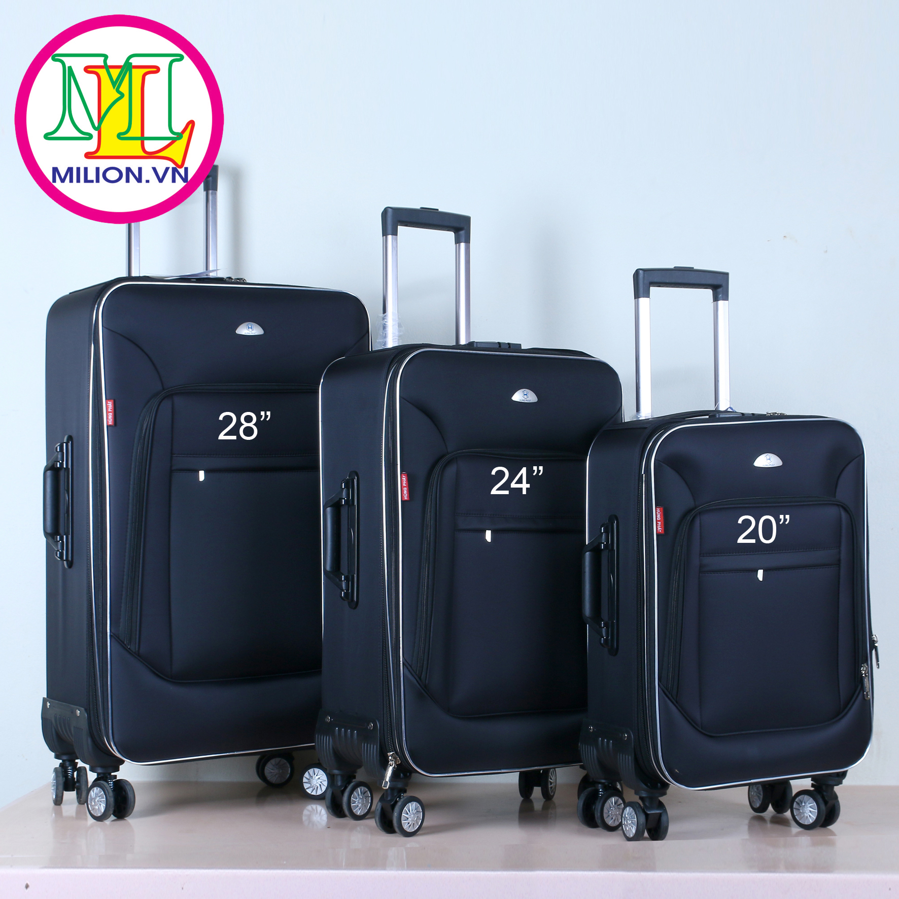 Vali kéo vải dù cao cấp . vali vải dù hùng phát vlx-022, size 20, 24, 28. 4 bánh xoay 360 độ, vải dù cao cấp chống thấm. hàng việt nam chất lượng cao. sang trọng, lịch sự