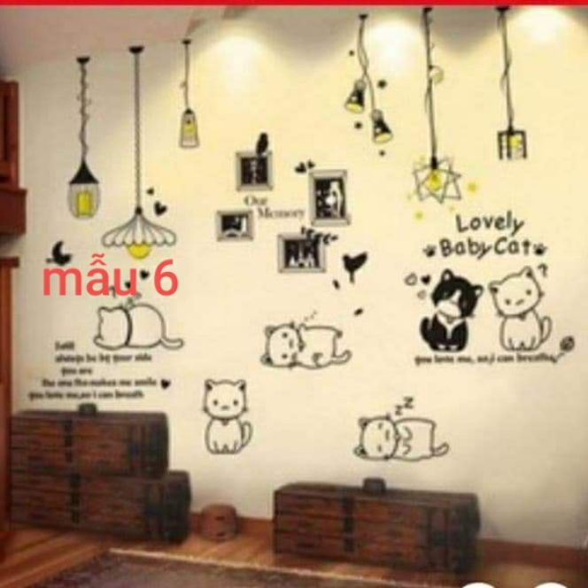 tranh dán tường đáng yêu cute