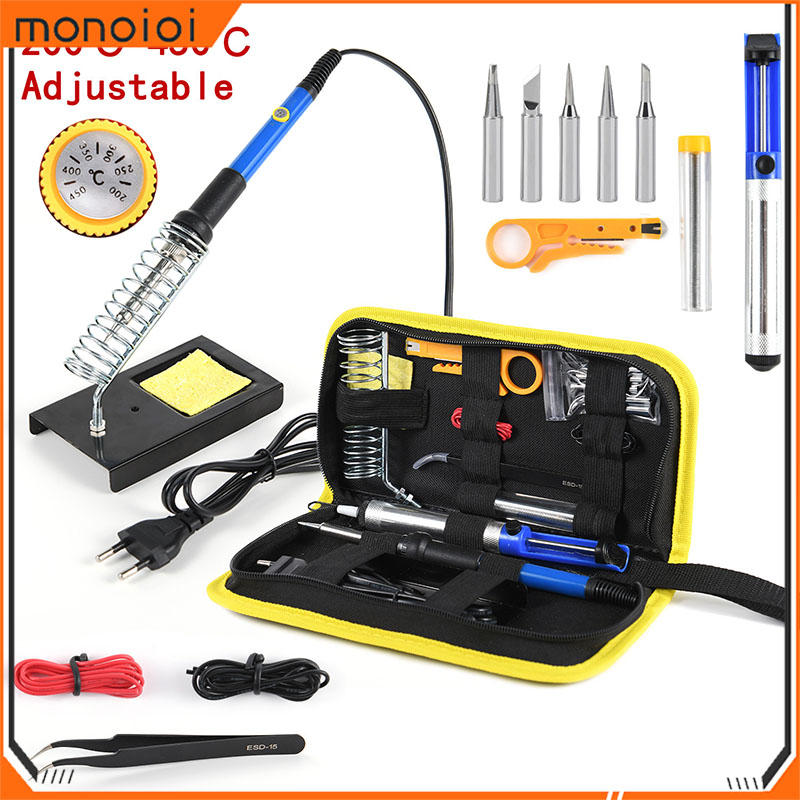 Monqiqi 60w có thể điều chỉnh nhiệt độ điện mỏ hàn bộ màn hình lcd dụng cụ hàn gốm mỏ hàn nhiệt bút chì dụng cụ sửa chữa