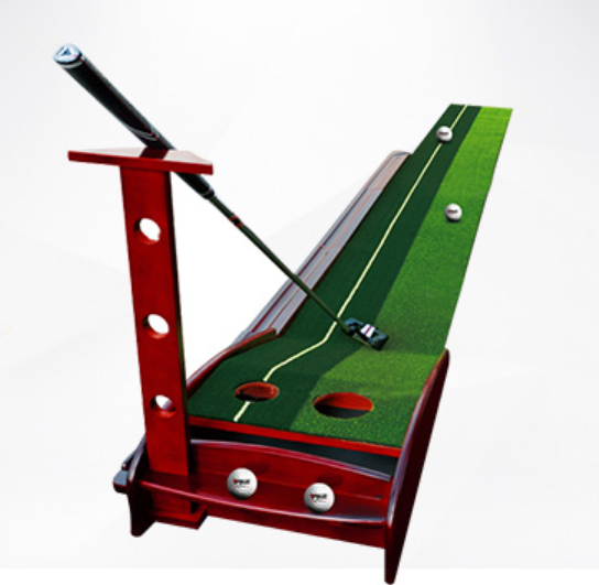 Set tập golf tại nhà gồm 1 thảm gỗ 1 gậy putter và 3 banh.