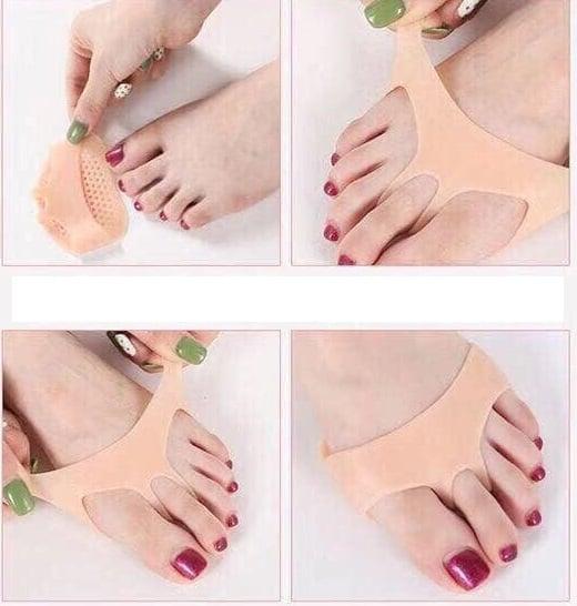 Bộ 4 miếng Lót Silicon Tổ Ong Gel Đế Bàn Chân Trước bảo vệ ngón chân chống chai, giảm đau các ngón khi mang giày bít, giày búp bê, giày thể thao