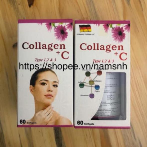 Đẹp da sáng da collagen + c lọ 60 viên