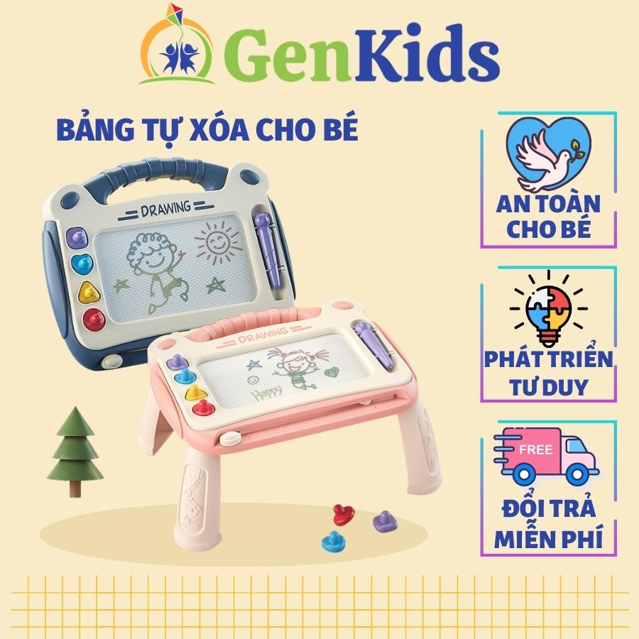 Bảng vẽ tự xóa thông minh cho bé loại có chân bàn kidone bảng từ tập viết, tập vẽ
