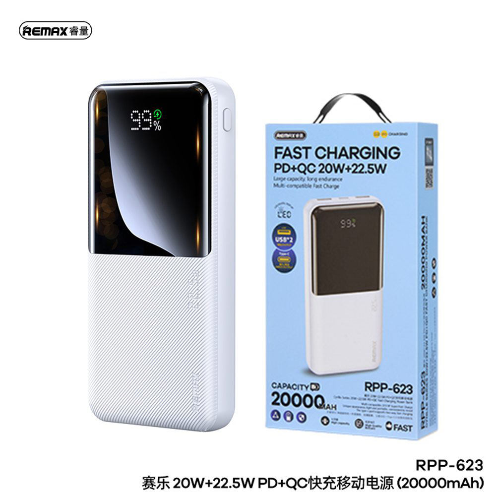 Pin dự phòng sạc nhanh 22.5w remax rpp-623 20.000mah - hàng chính hãng