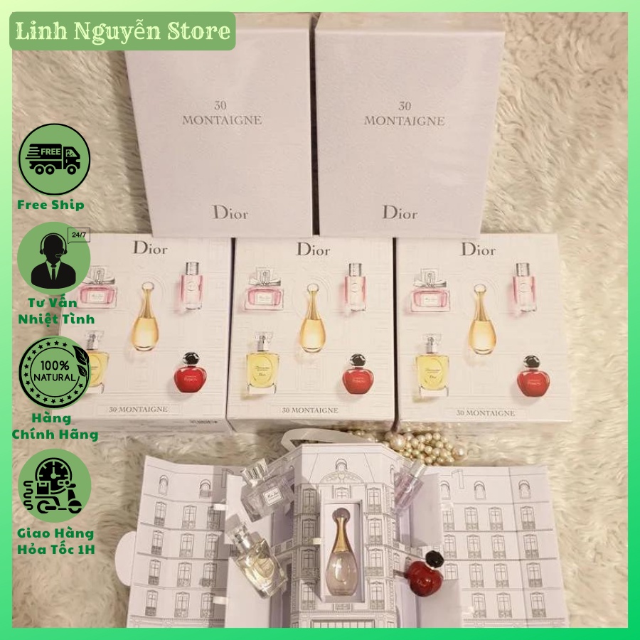 Nước hoa mini dior 30 montaigne set 5 món cực thơm