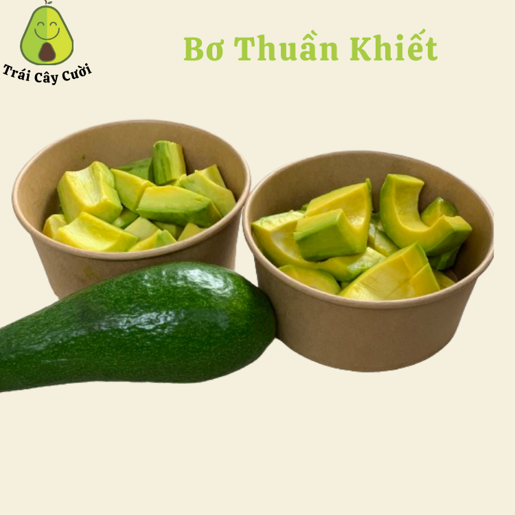 Bơ thuần khiết cắt sẵn vào hộp- 350g- Trái Cây Cười