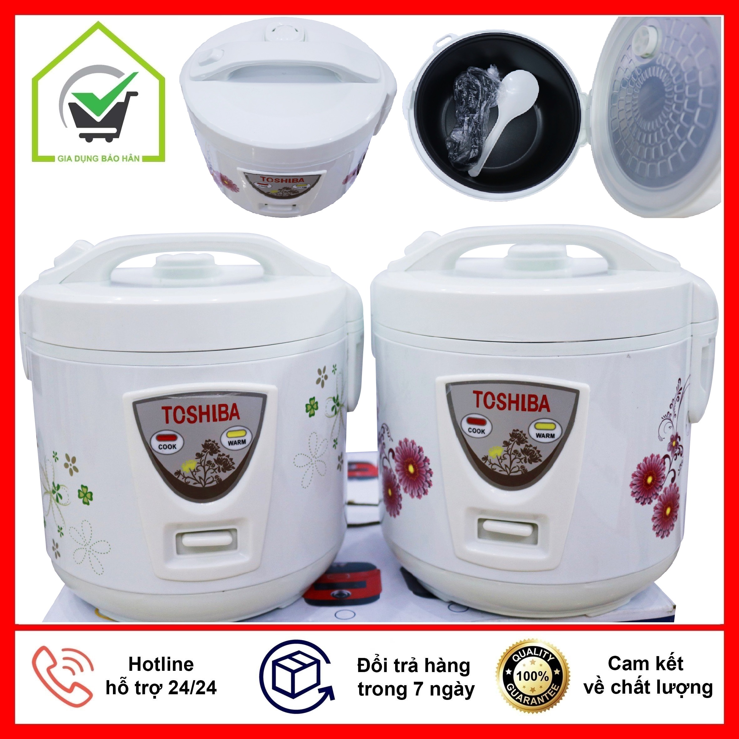 Nồi Cơm Điện Mini Nhập Khẩu Có Chống Dính Dung Tích 1 Lít - Bảo Hành 12 tháng
