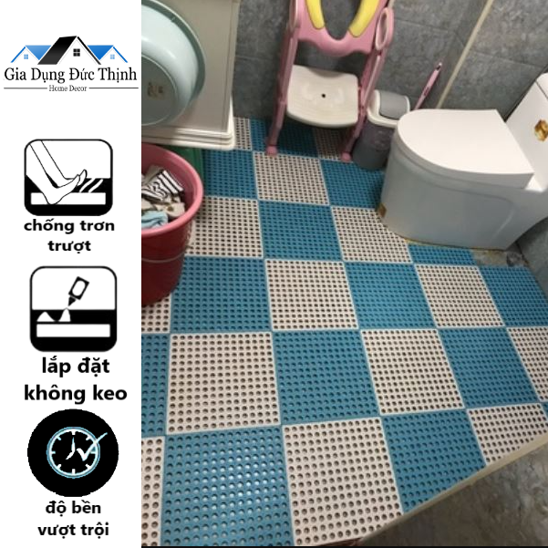 Miếng lót sàn chống trơn cho nhà tắm, nhà vệ sinh, nhà bếp và các khu vực ẩm ướt và trơn trượt.( 30x
