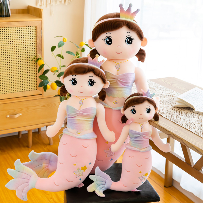 Gấu Bông Nàng Tiên Cá Đội Vương Miện Cao Cấp - Gấu Bông Mina