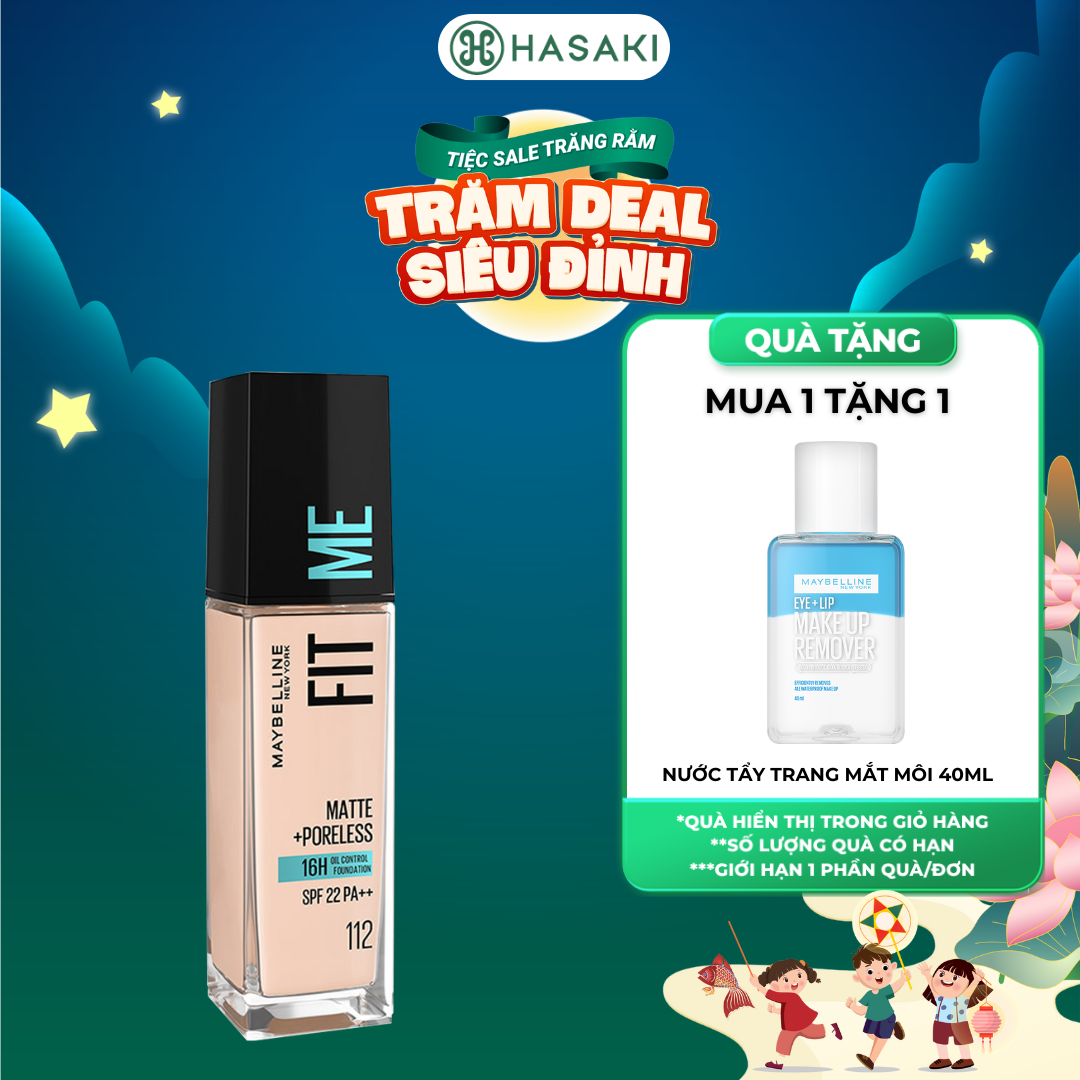 [MUA LÀ CÓ QUÀ] Kem Nền Maybelline Mịn Nhẹ Kiềm Dầu Chống Nắng 30ml Hasaki Sản Phẩm Chính Hãng