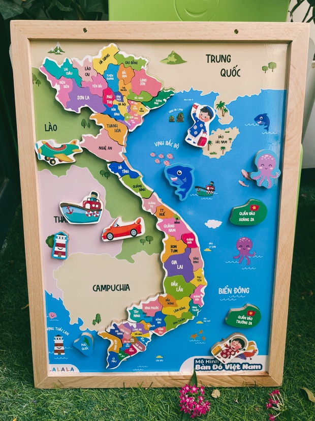 Lắp ghép xếp hình nam châm BDVN kèm học liệu đồ chơi giáo dục cho bé 3+