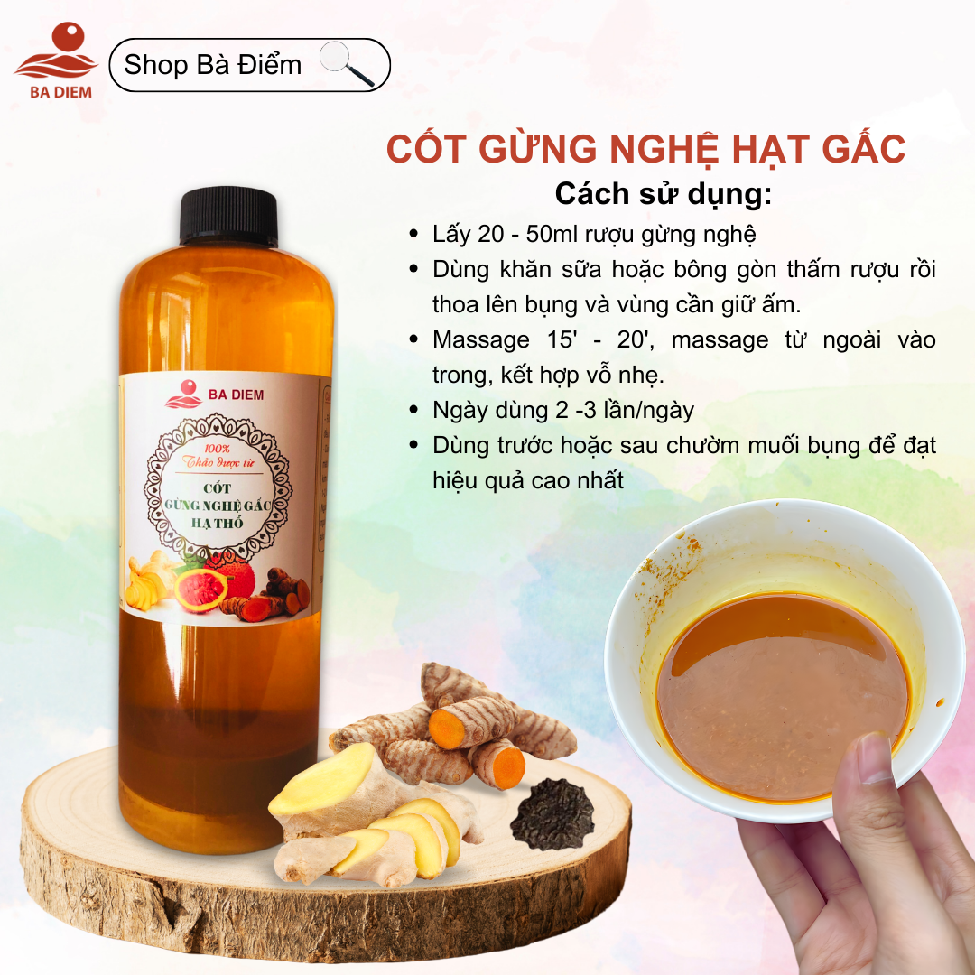 Rượu Cốt Gừng Nghệ Gấc Hạ Thổ - GIẢM EO THÂM RẠN GIÚP GIỮ ẤM LÀM ĐẸP CHO BÀ BẦU