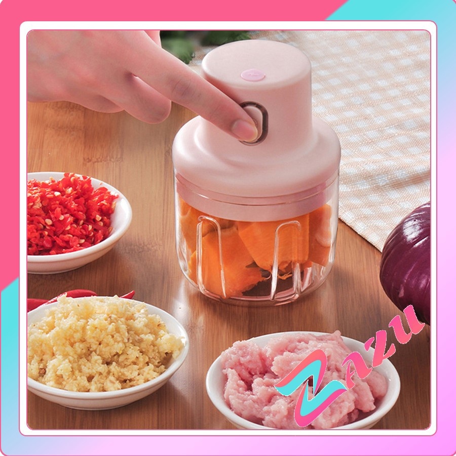 Máy xay tỏi ớt cầm tay mini đa năng tiện lợi dễ sử dụng ZAZU MX01