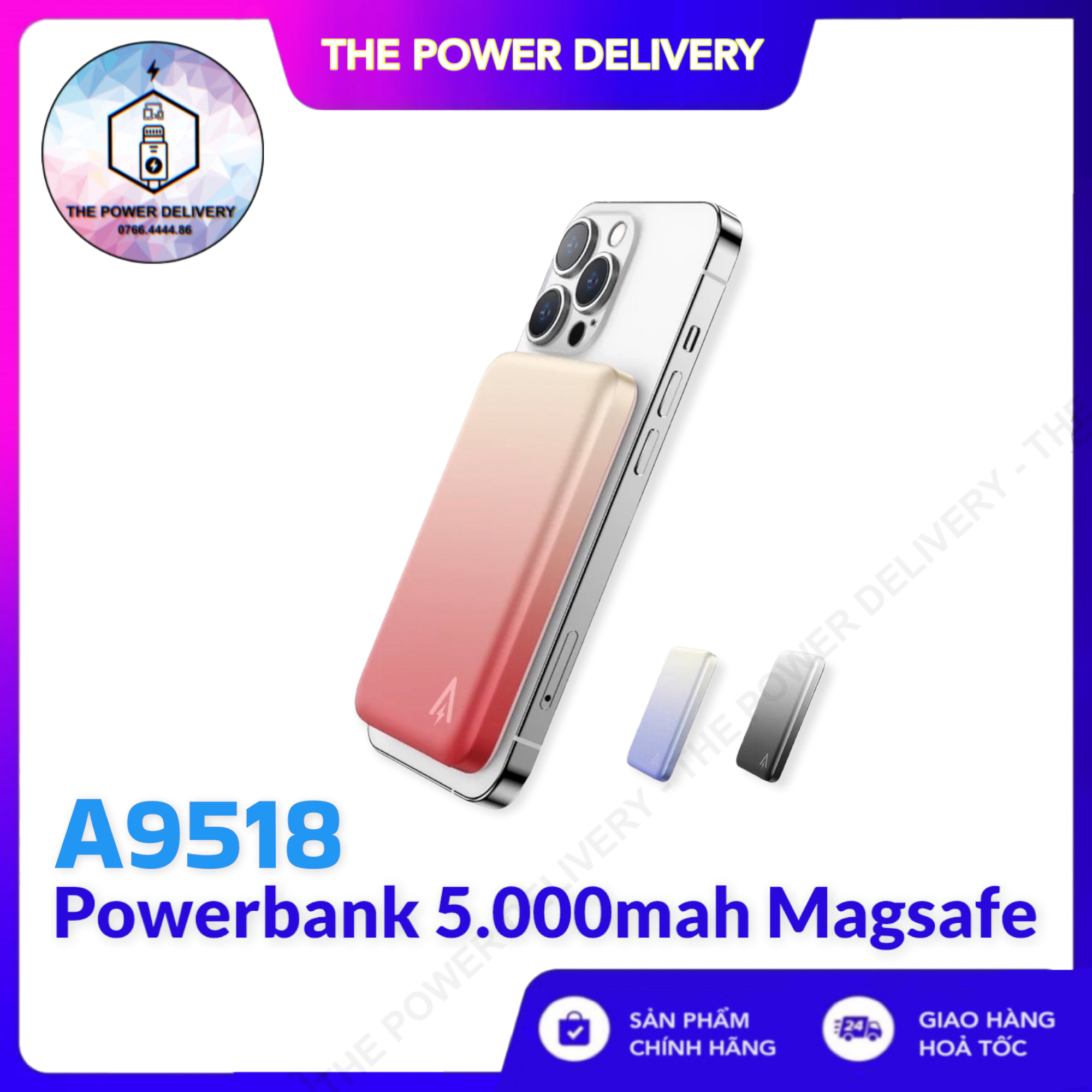 Pin dự phòng không dây anker powercore 5000mah magsafe magetic 5k mã a9518 - bảo hành 6 tháng
