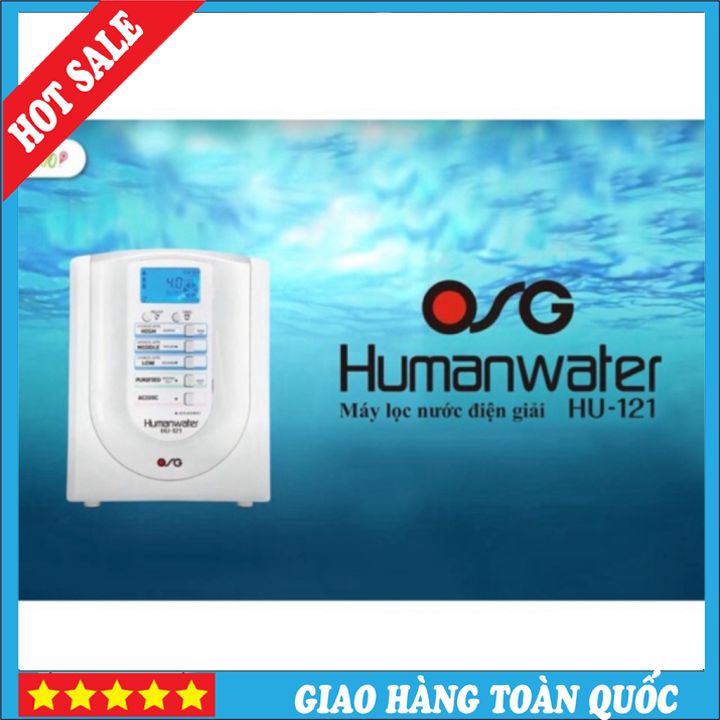 Máy lọc nước điện giải ion kiềm OSG Human Water HU-121 Máy lọc nước điện giải Nhật Human Water HU-121 tạo ion kiềm rất tốt cho sức khỏe, Bảo Hành 2 Năm