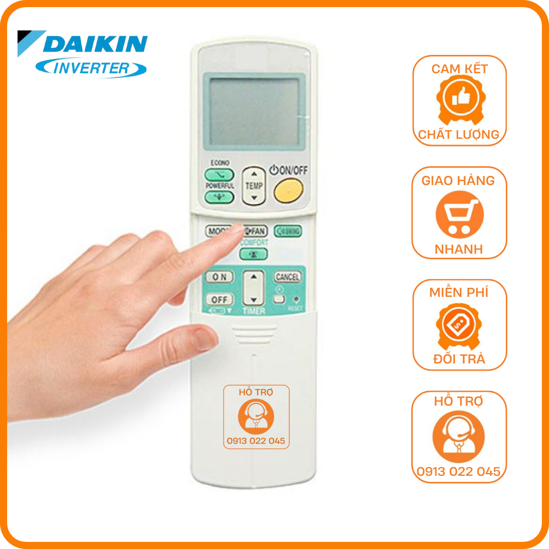 Remote máy lạnh 2 chiều Daikin inverter