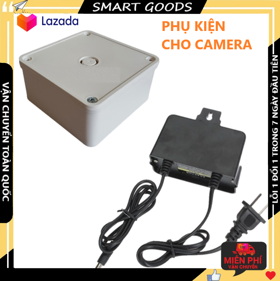 Phụ kiện dành cho camera gồm hộp kỹ thuật camera - nguồn camera ngoài trời