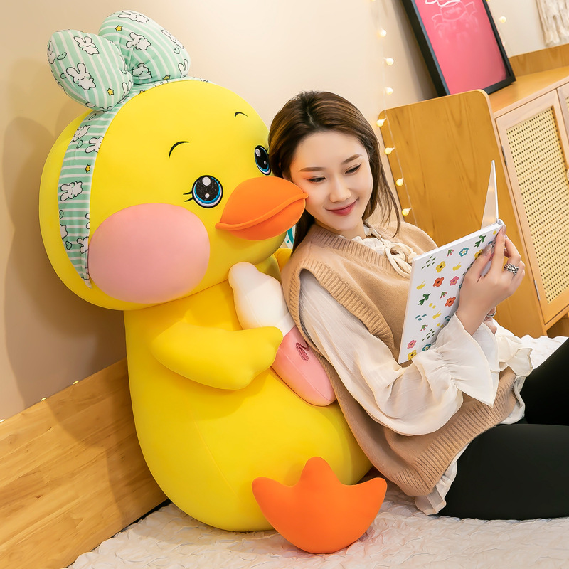 GẤU BÔNG VỊT VÀNG MINISO VỊT ÔM SỮA SIZE LỚN DỄ THƯƠNG VẢI MINISO MỀM MỊN CAO CẤP CHO BÉ