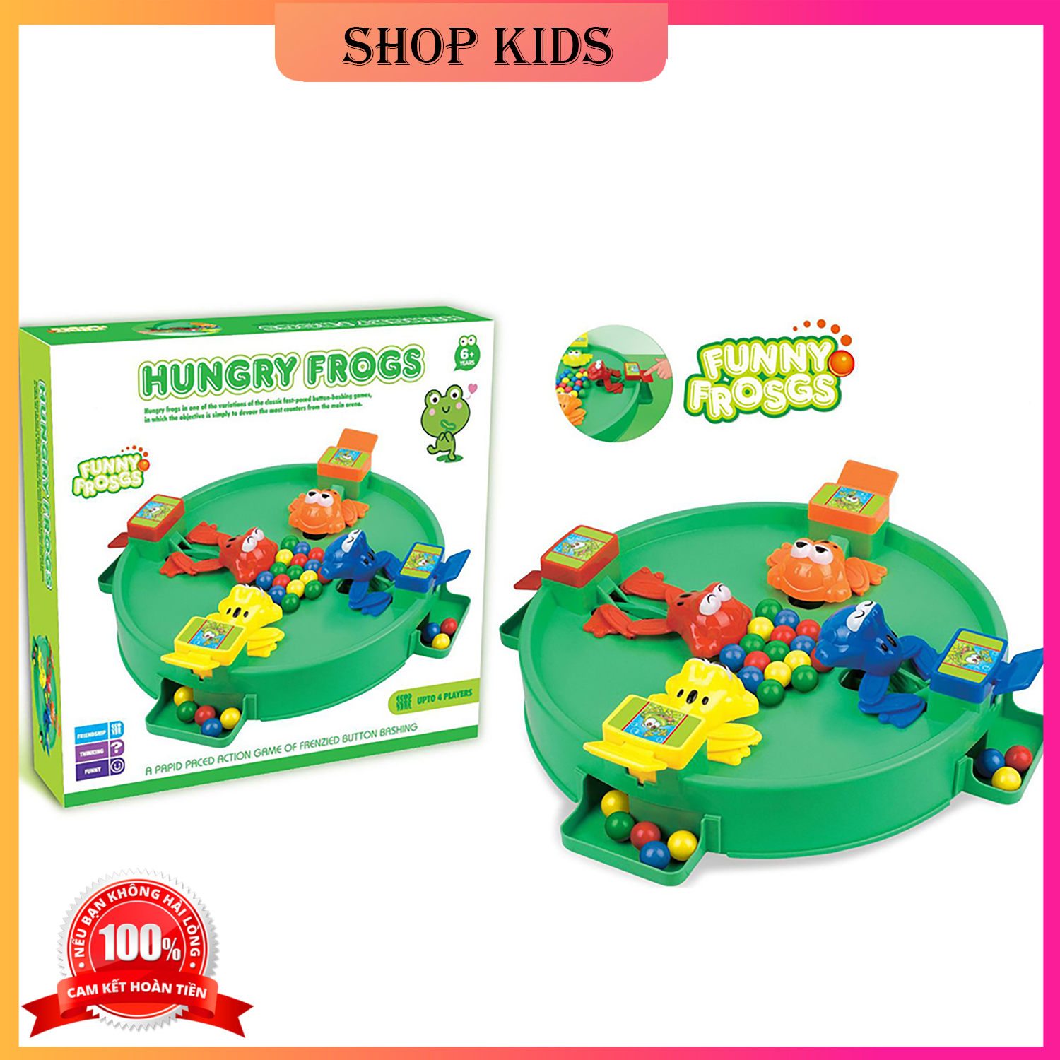 Đồ chơi ếch ăn kẹo hungry frogs - đồ chơi thú vị, vui nhộn cho bé
