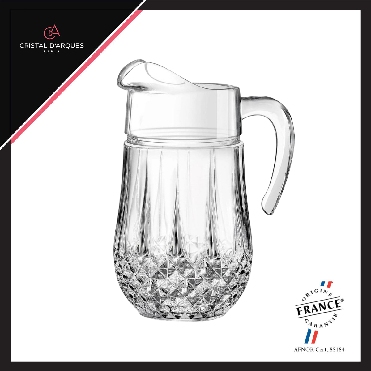Bình nước pha lê cristal d'arques longchamp 1.5l - crlol9760