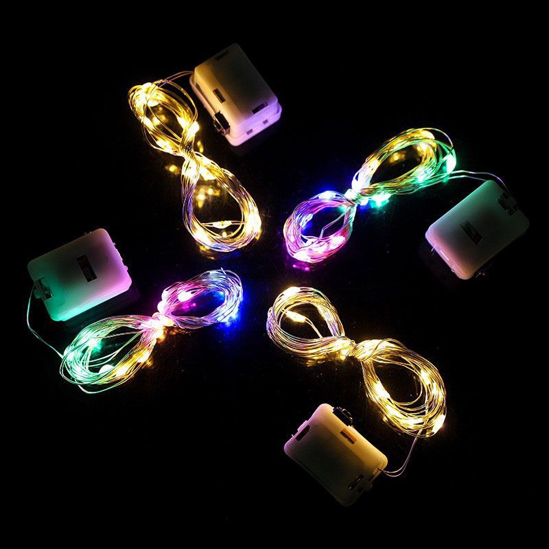 Dây đèn led pin 2met nhấp nháy 3 chế độ