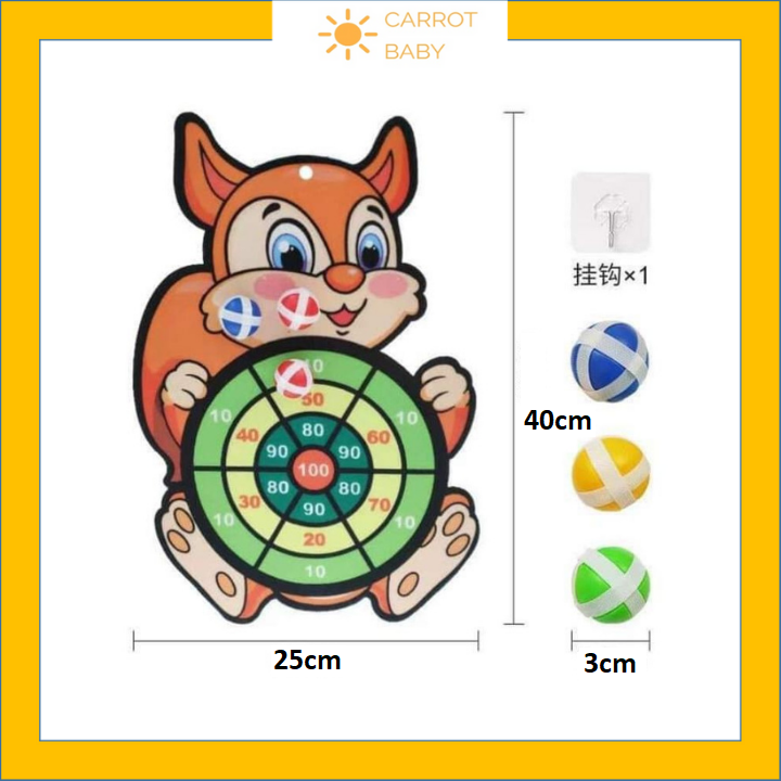 Ném bóng dính cha mẹ cùng con vui chơi đồ chơi trẻ em phi tiêu [CARROT BABY SHOP] cho bé từ 2 tuổi