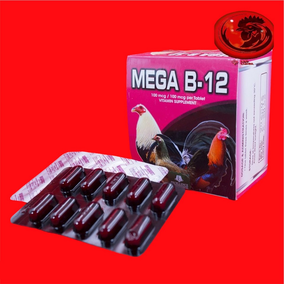 B12 MEGA dinh dưỡ.ng dành cho gà đá 1 hộp 10 vỉ