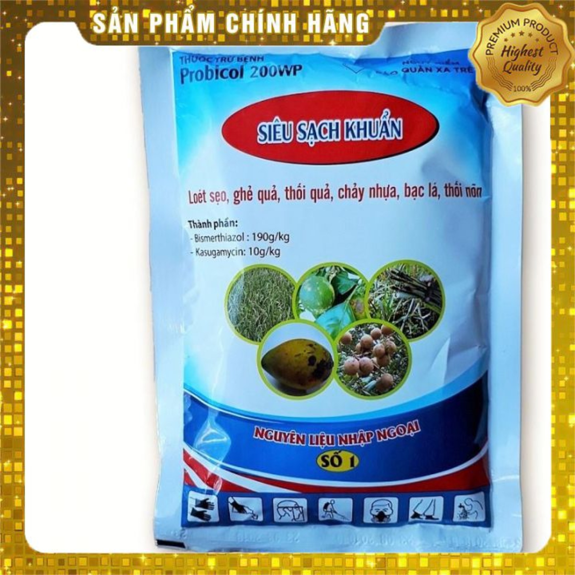 Siêu Sạch Khuẩn PROBICOL 200WP (300g) đặc trị loét sẹo, ghẻ quả, thối quả, chảy nhựa, bạc lá, thối nõn.