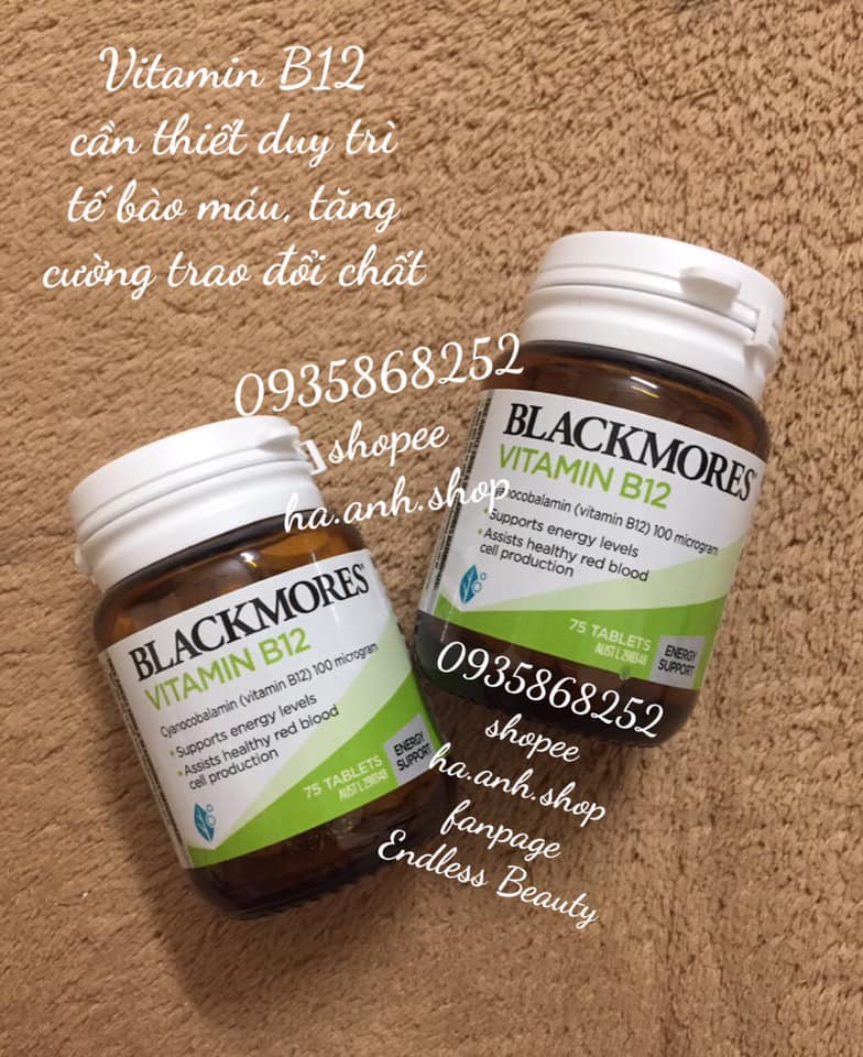 Vitamin B12 Blackmores 75 viên mẫu mới