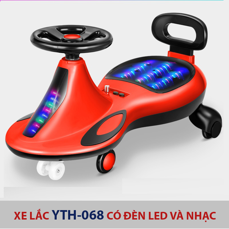 Xe lắc tay xe tập đi cho bé YTH-068 có đèn led phát sáng và nhạc vui nhộn, trọng tải lớn cho trẻ  từ 1-10 tuổi
