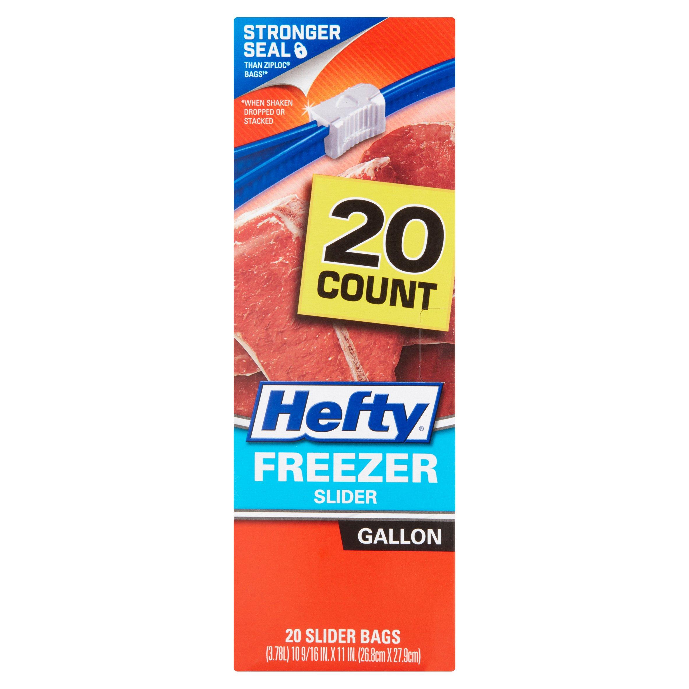 Túi ziploc bảo quản thưc phẩm Hefty Slider Freezer Bags, Gallon Size, 20 túi/hộp