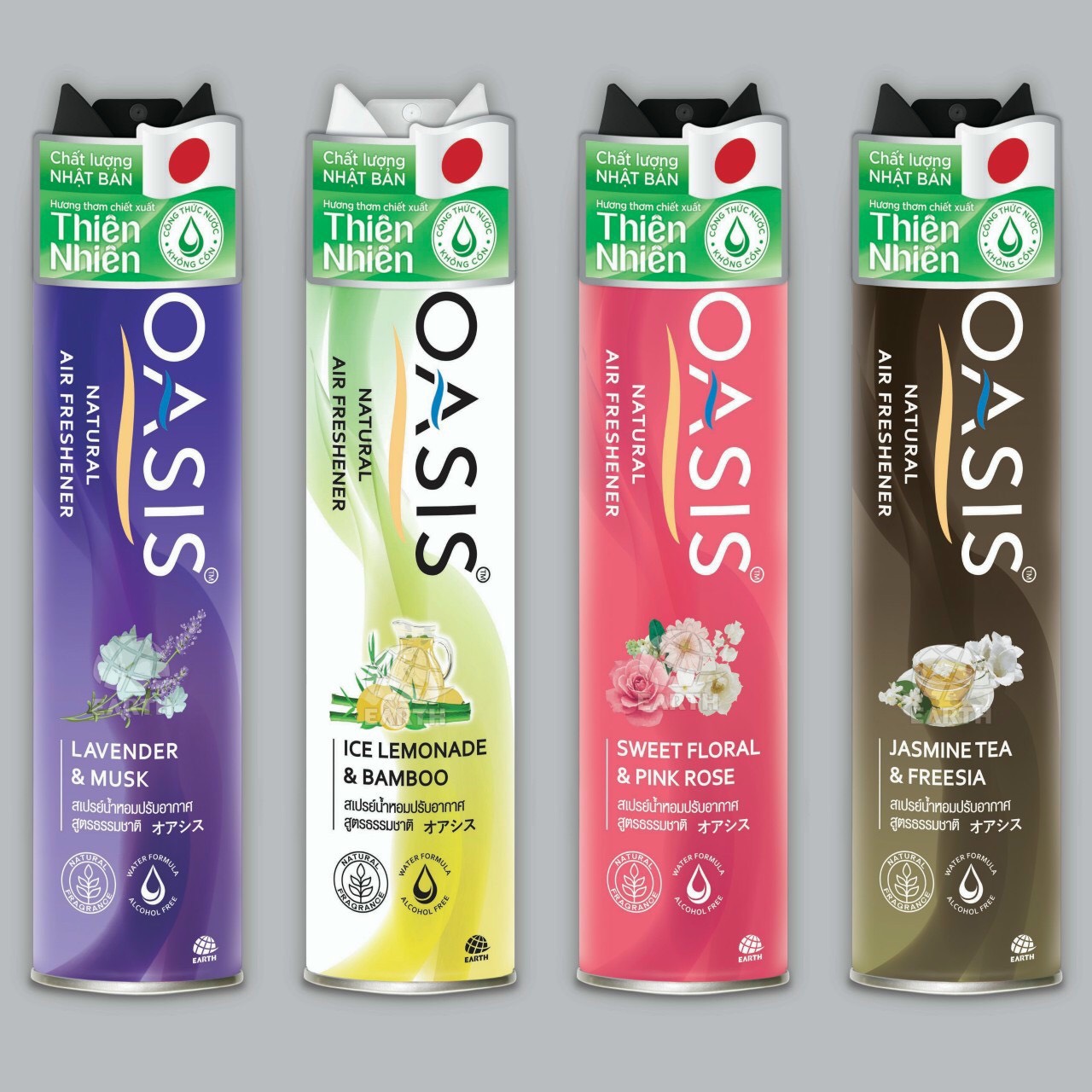 Xịt phòng OASIS Natural (nhiều lựa chọn hương) Hương thơm từ thiên nhiên