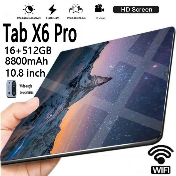 2023 mới máy tính bảng X6 Pro Android12.0 HD màn hình 10,8 inch RAM16G+ROM512G24+58MP camera máy tính bảng Android12.0 4G/5G WIFI giải phóng mặt bằng máy tính bảng trò chơi sinh viên giá rẻ phẳng miễn phí vận chuyển