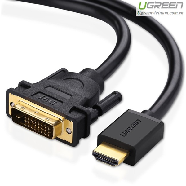 Ugreen 10135 - cáp chuyển hdmi sang dvi dài 2m - hdmi to dvi - hàng chính hãng
