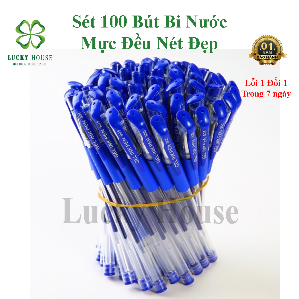 Combo 100 bút bi mực nước , bút bi văn phòng cao cấp nhiều màu
