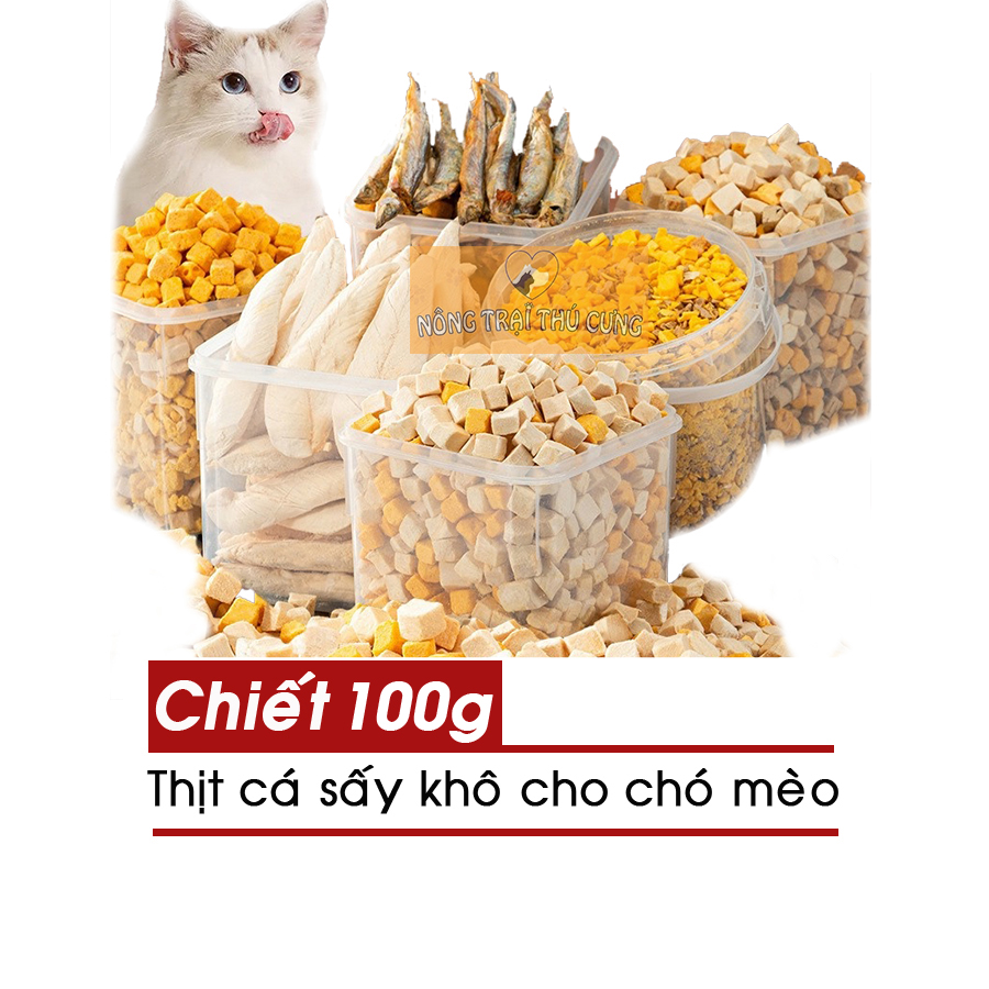 Thịt Cá Sấy Khô Cho Chó Mèo 100g