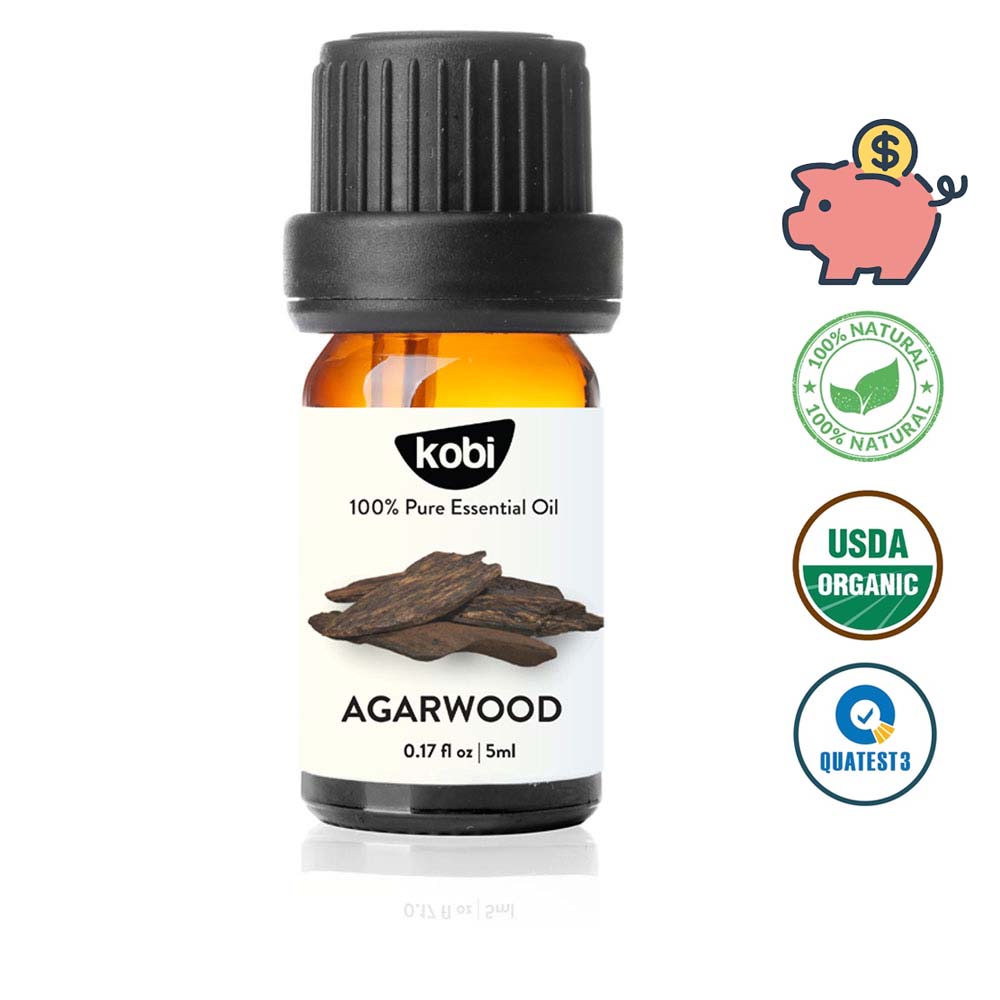Tinh dầu Trầm Hương Kobi Agarwood essential oil giúp trấn tĩnh, kháng khuẩn, hỗ trợ thiền định hiệu quả - 5ml