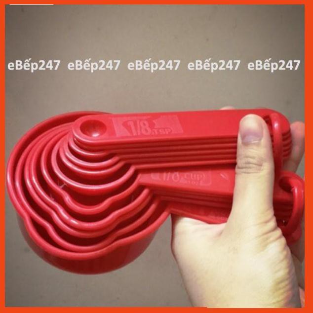 Bộ 11 muỗng thìa đong nguyên liệu nhựa có định lượng bền đẹp tiện dụng - eBếp247