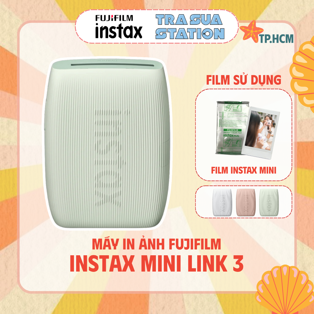 [HCM] - MÁY IN ẢNH FUJIFILM INSTAX MINI LINK 3 - Chính Hãng BH 1 năm
