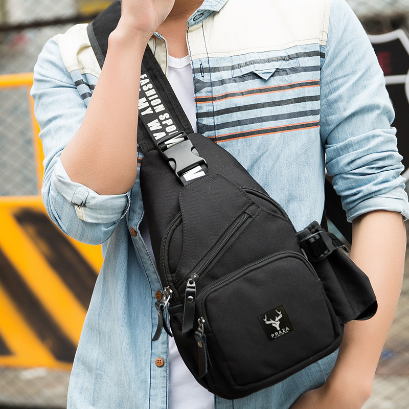 Túi Messenger Unisex Cao Cấp, Túi Đeo Chéo Thời Trang, Túi Đeo Tiện Dụng Có Nhiều Ngăn PRAZA - DC108 (Đen)